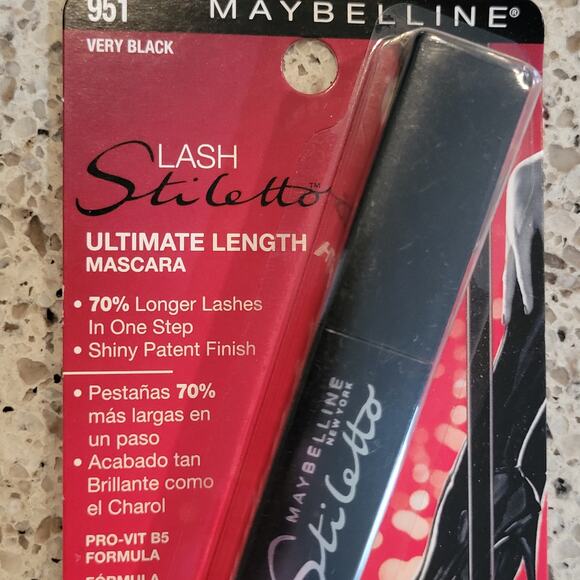 Maybelline Lash Stilleto Ultimate Length Mascara #951 VERY BLACK✨️NEW - Picture 2 of 8